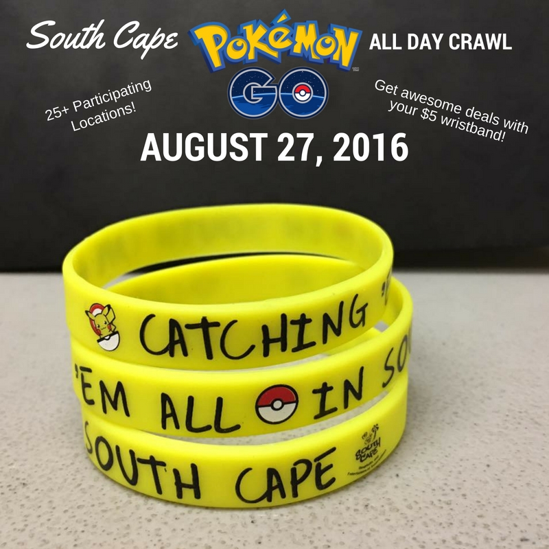 Official South Cape Pokemon Go Crawl wristbands Official South Cape Pokemon Go Crawl wristbands