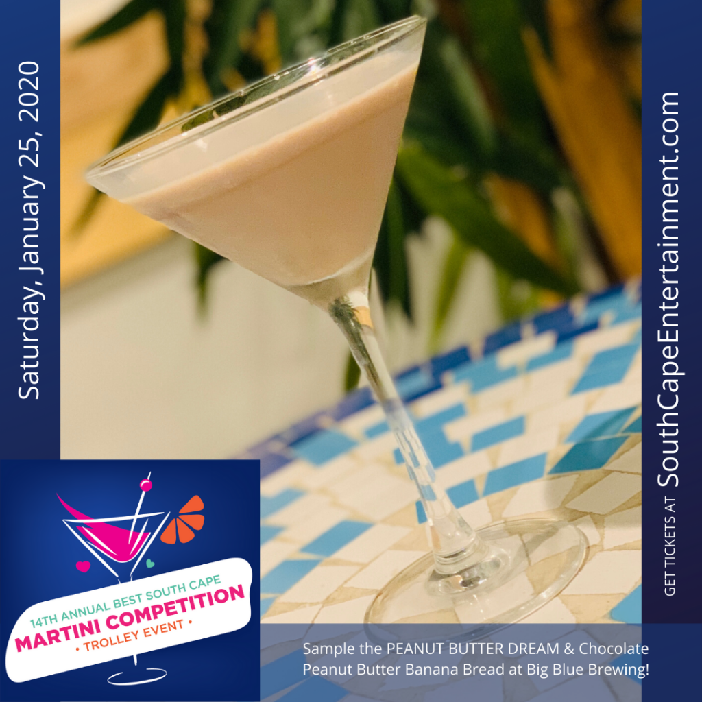 Big Blue Brewing serving up the Peanut Butter Dream martini!