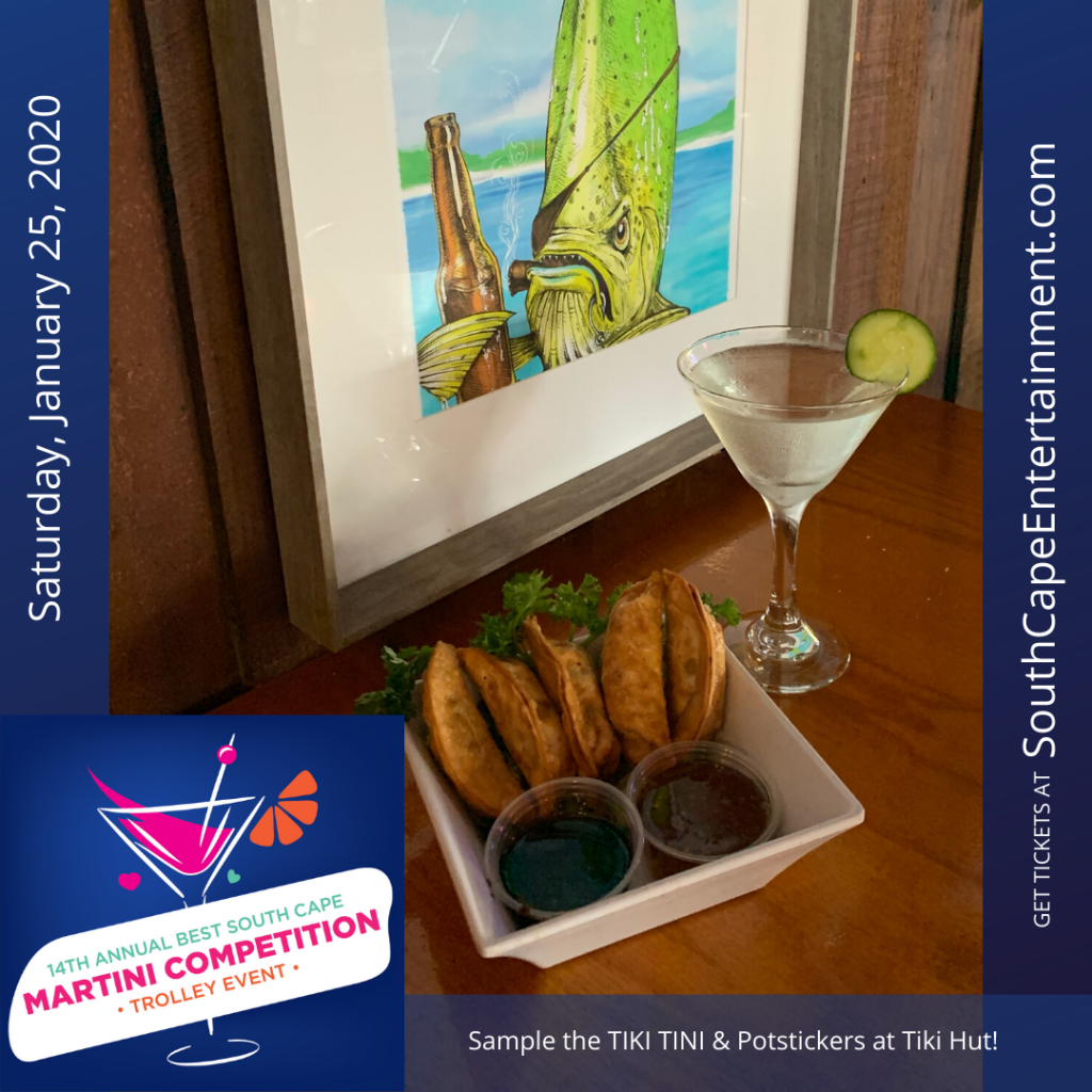 Tiki Hut will serve samples of the Tiki Tini and Potstickers.